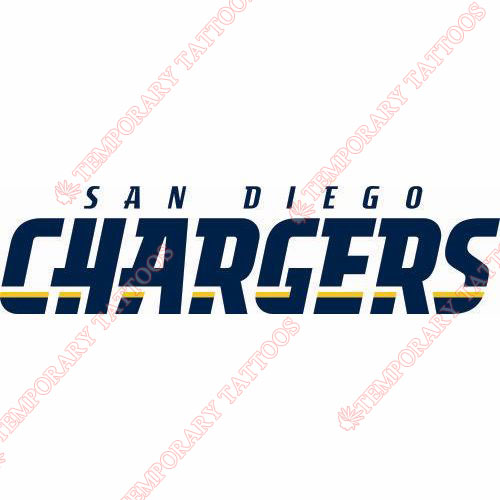 San Diego Chargers Customize Temporary Tattoos Stickers NO.722